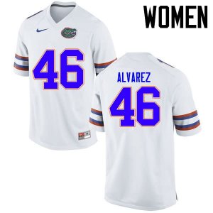 Women's Florida Gators #46 Harry Gornto V NCAA Nike White Authentic Stitched College Football Jersey XRC2462YK